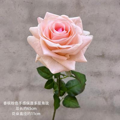 仿真湿摄影装饰摆花设绢玫瑰保花假花摆件客花厅手感假BJH花束插