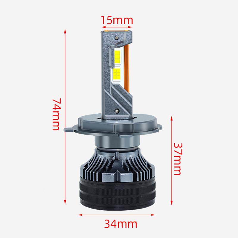9芯12芯0铜管汽车H1/H3/H4LED远光灯近光灯H97H1前大灯0双5一体