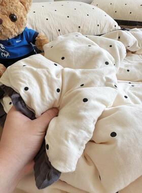 2025新kp4yX5款全棉棉双层纯件纱边镂空花/皱皱花边四套厂家直销