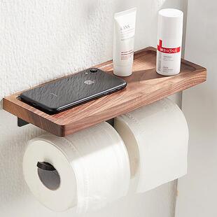 胡桃木纸黑架店浴室酒卫生间置物架厕纸架巾卷NGC纸架壁挂纸架实