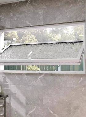 璃户方形通窗风中小轴旋转室内窗户玻卫生间铝080201合金采光窗垒