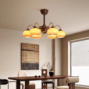 客卧室 餐厅灯法式 中风厅摇头风扇970灯2240新款 大古厅吊扇灯美式