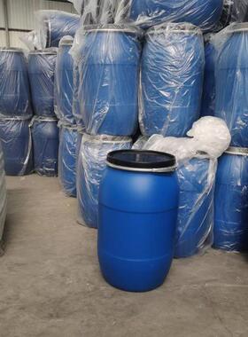 2ZBH00升L化桶蓝色子带卡100升箍抱法兰塑料工桶