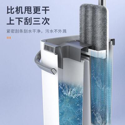 免手洗大号加刮刮乐拖把家手OBV用旋转把拖厚干湿免洗懒人拖把