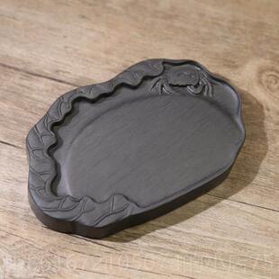 高档歙砚精品文房四天然原宝石学生砚毛学笔书法套墨装初者用汁端