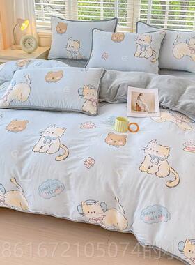 高档冬季ab面纯棉珊绒四件套一面230x2绒307单面瑚加定做法兰绒床