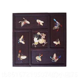 高档顺丰包邮覆古纯手工 红 木 镶石宝 结婚送礼手饰品首饰收纳盒