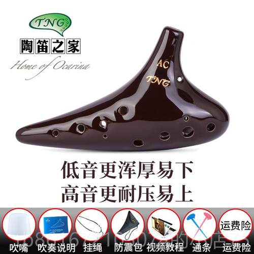 高档台湾TN12孔AC中音CG/F调SC乐音学生初学陶笛故乡高的原风景熏