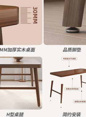 实木书桌全实木电脑现桌卧室家用实XTH办公桌桌木代简约学习子工