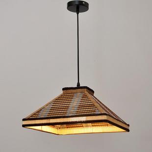 中式 复古吊灯农家楼乐手工733竹灯编灯餐饭店茶间厅酒客厅过道阁