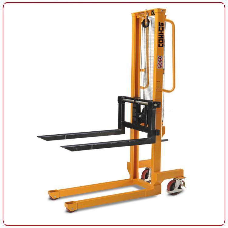 Sc盾hmid施7手摇堆高车机械升高工车ws50钢丝绳绞盘e装卸位升降叉