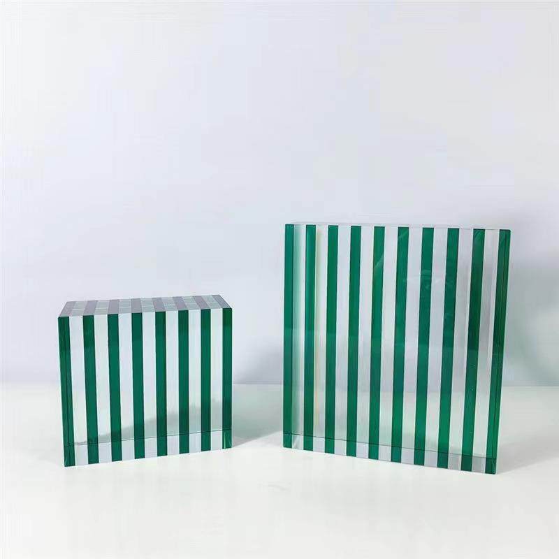 现代样板间透明水几AWER1234何摆件简约电装视柜饰桌面饰线条摆设