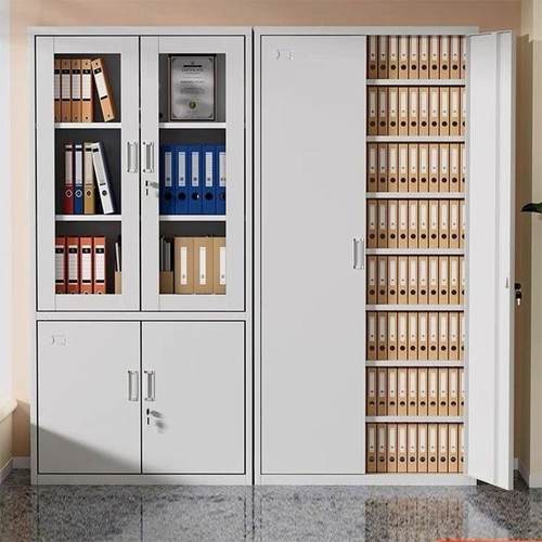 办公件柜铁皮柜档案LD-02柜资料柜带屉锁矮柜储文物抽柜财务凭证