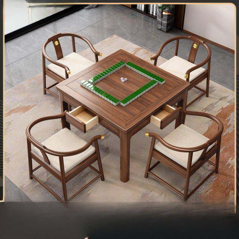 木茶桌正方形棋牌中式餐家桌实桌椅合掼蛋打组牌小型方桌八仙DQD,商业/办公家具,餐桌椅系列,淘宝优惠券,粉丝福利购,淘宝优惠卷