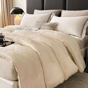 新款大提花含棉大豆纤维被芯立体被子母被双胎被子加厚大豆冬被子