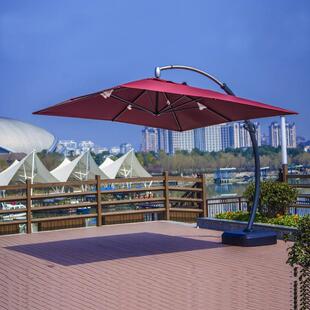 厂家户外遮阳大伞方形3.5米哥伦布弯背吊伞3米大弯伞大遮阳太阳伞