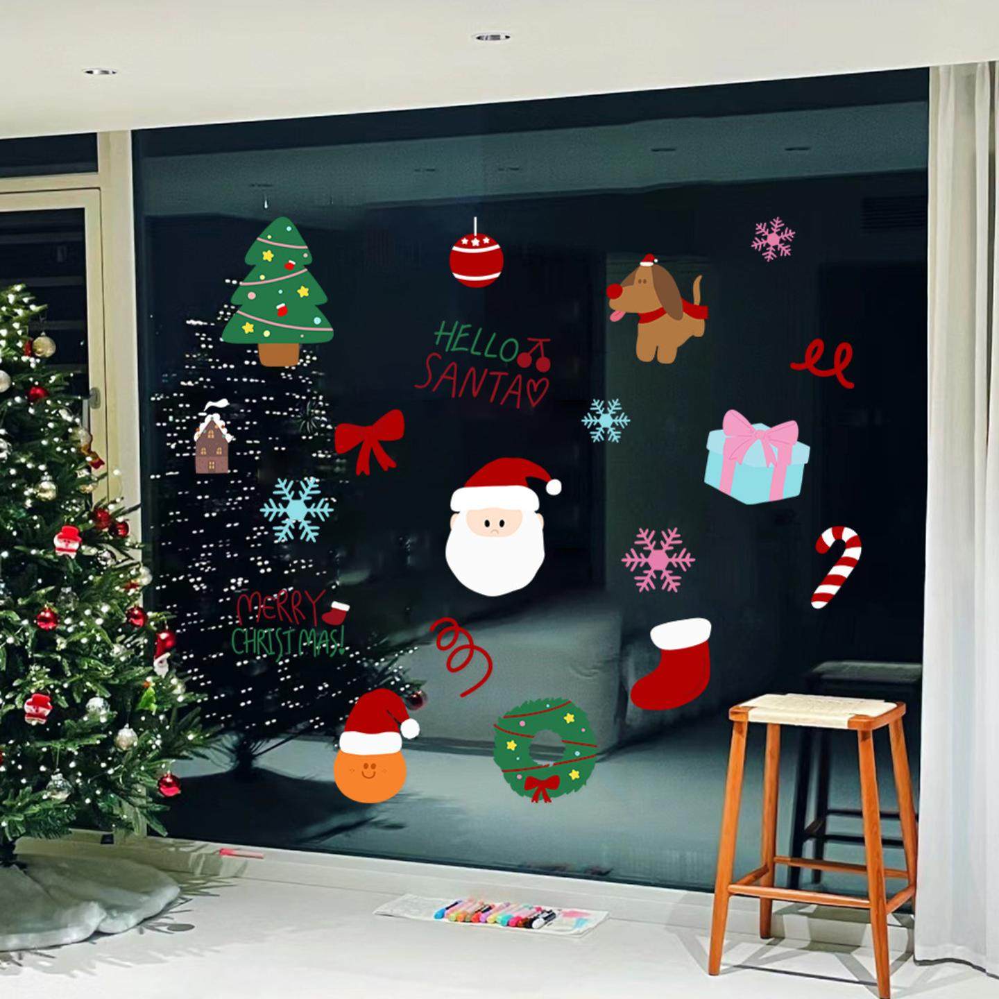 新年马年窗花贴纸春节圣诞节装饰