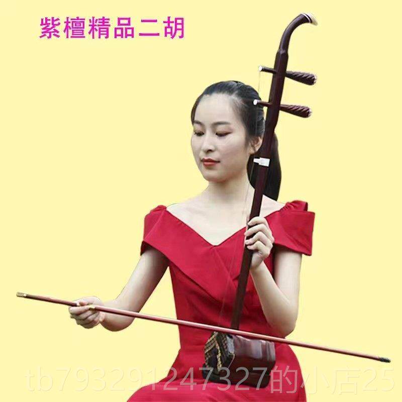 高档胡牧音演二胡乐器五星叶小紫檀精品二苏州民族手工专业奏成人
