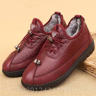 高档老北京布鞋奶妈妈鞋防女棉鞋冬季加绒保暖中水老软底年老人奶