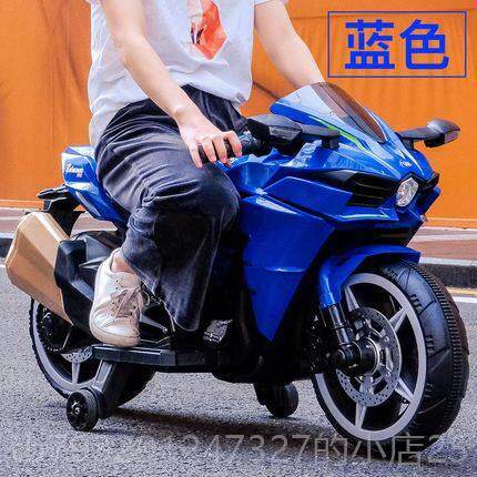 高档儿童电瓶动两轮托车2-6摩岁小孩电车电充可坐人5玩具男孩生日