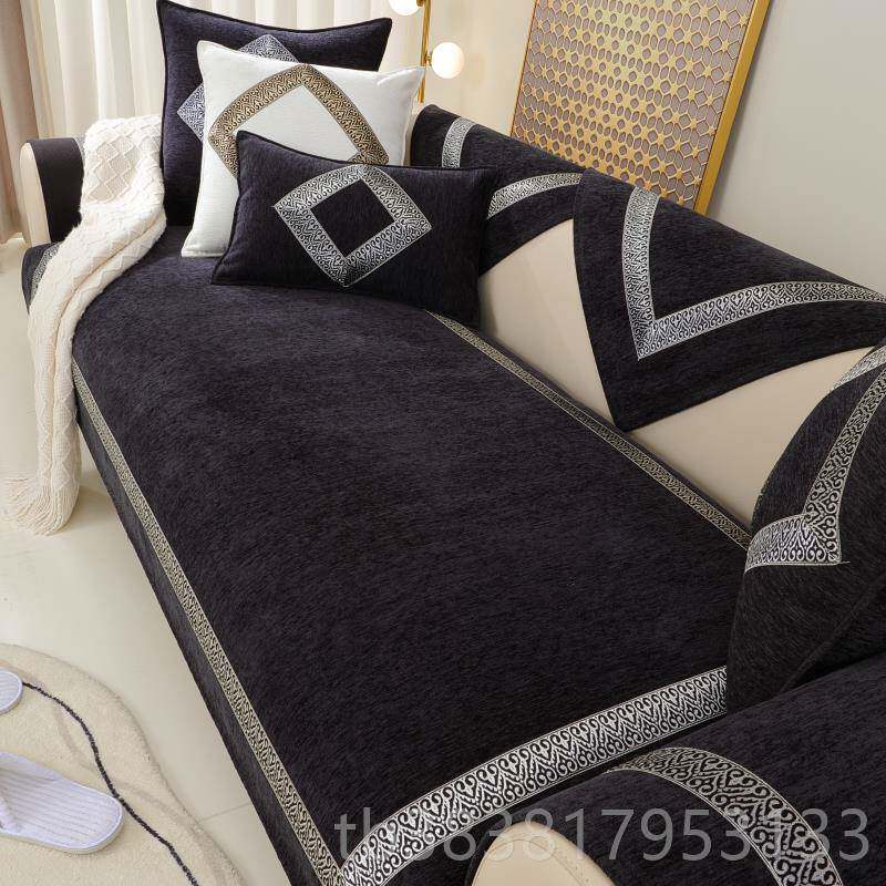 高档欧棉北麻沙四发垫季通用防滑档高亚麻坐垫轻奢风可定制沙发盖