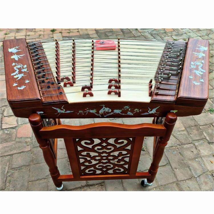 高档扬琴乐器酸枝鸡木翅梨人花原手工抛光成考级演奏贝雕厂家正品