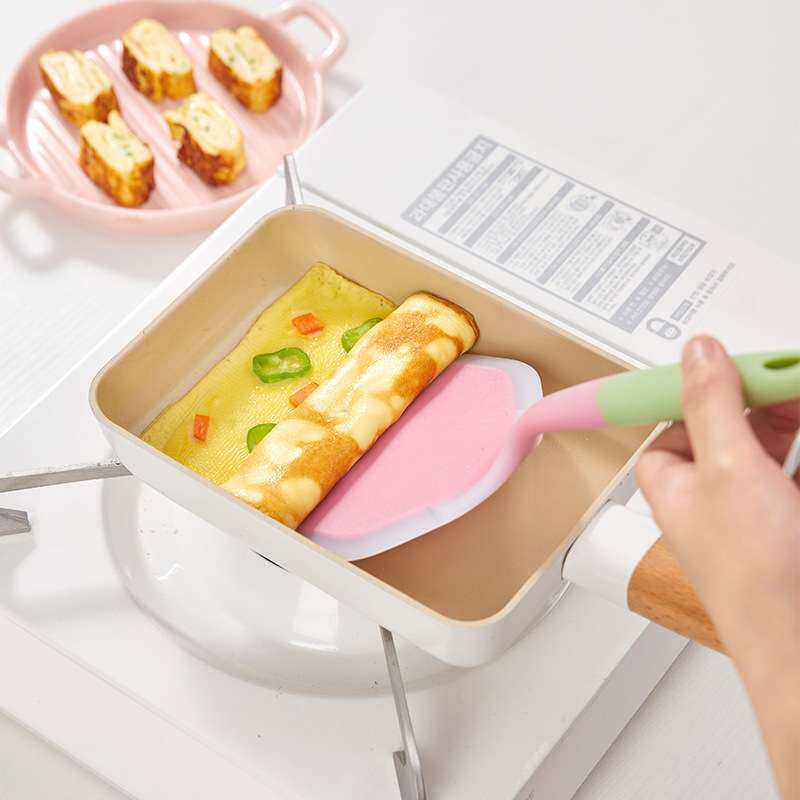 玉子烧不沾锅方形牛排煎蛋锅早餐平底锅陶瓷锅麦饭石家用厚蛋烧锅