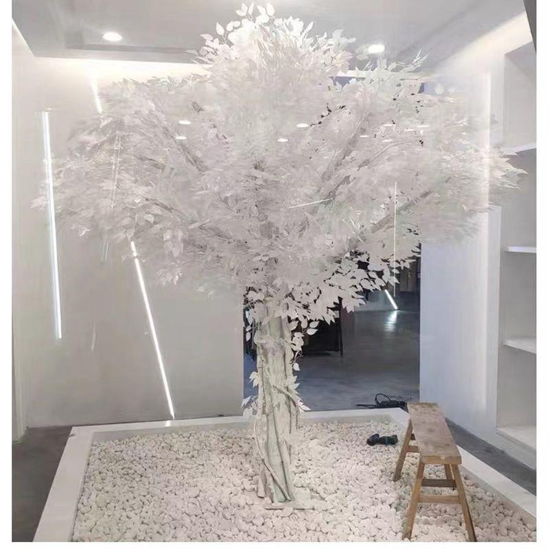 白色仿真榕树假树仿真大型植物酒店商场婚道具许愿树景观树橱窗装