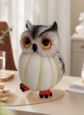 新品猫头鹰家居装饰户外园艺民宿仿真猫头鹰摆件树脂工艺品摆件