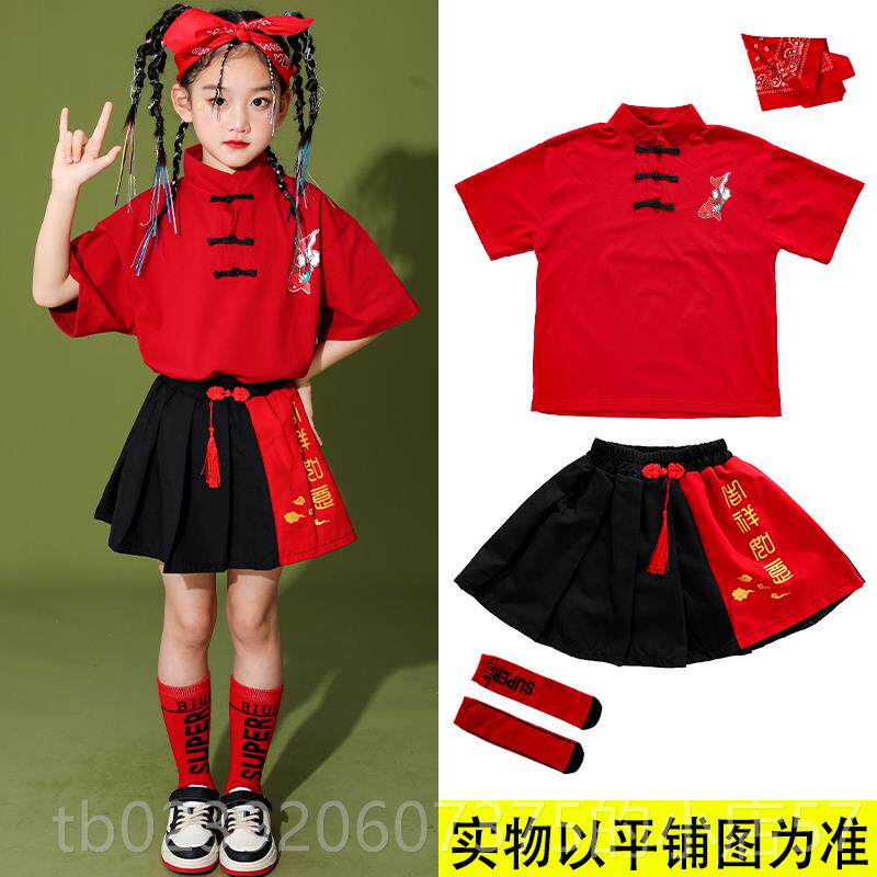 正品六一中国汉服国潮小学生运动会服装啦啦队开表幕式 演出服班
