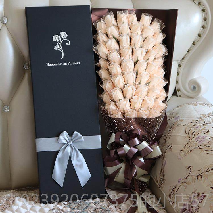 正品52玫0礼物女朋友老婆妈妈生日礼物女生闺蜜浪仿真永送生瑰花