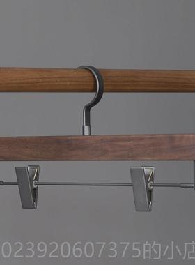 正品高衣架用卧家室衣帽间无痕黑胡桃实端衣撑防滑大衣架男木女衣