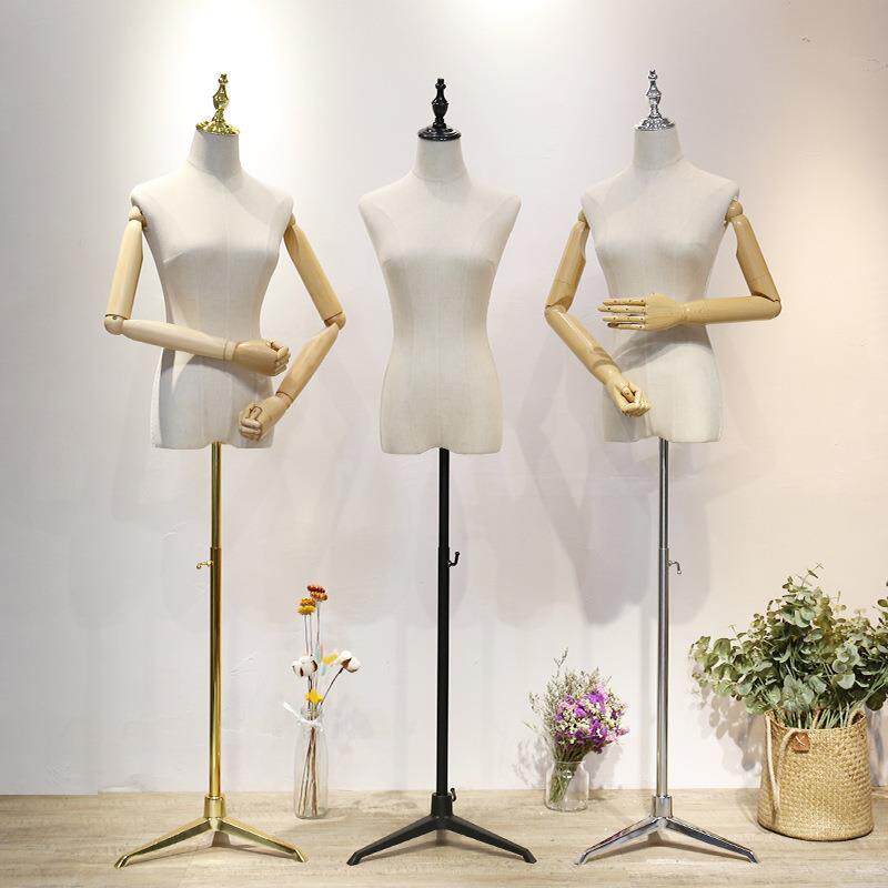 服装店模特道具女装橱窗半全身人台衣服展示架子假人体婚纱模特架