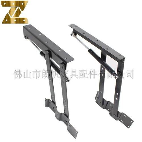 折叠升降器 茶几餐桌功能支撑升降架150N气杆手动 台面家具五金