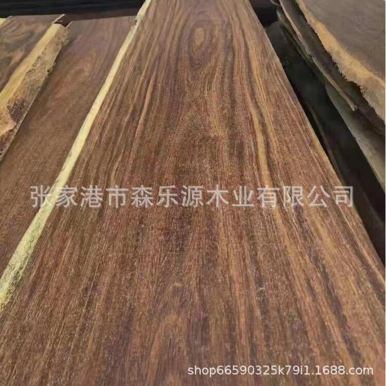 大量 龙凤檀 原木板材 ZWK南美黑檀二翅豆木材 家具实木地板木料