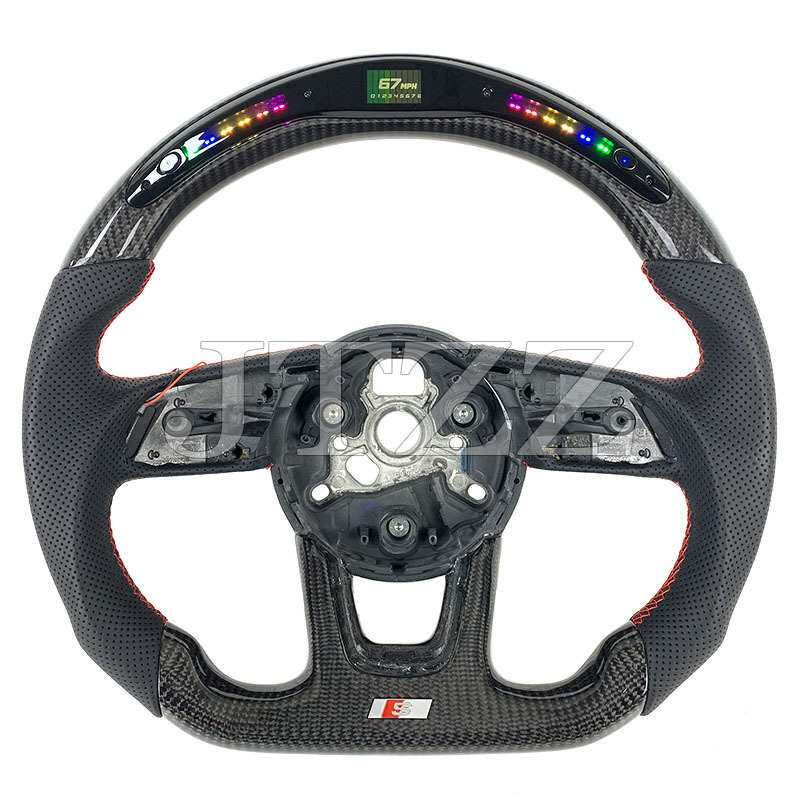 适用于新款奥迪A3 A4 A5 RS B9 S3 S4 S5 A4L真碳纤维方向盘