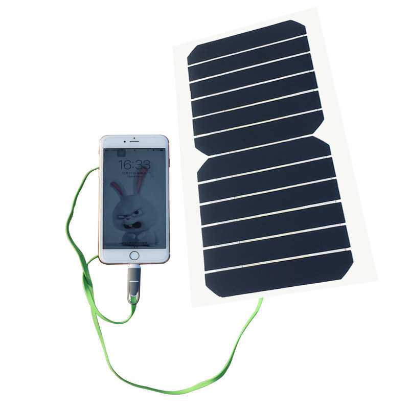 6v6w sunpower太阳能电池板户外便携式充电器5V1AUSB输出手机电脑