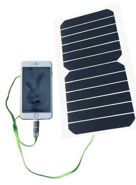 6v6w sunpower太阳能电池板户外便携式充电器5V1AUSB输出手机电脑