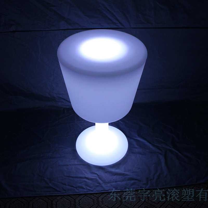 LED七彩RGB创意LED发光酒杯形吧凳充电遥控现代简约茶几咖啡桌吧