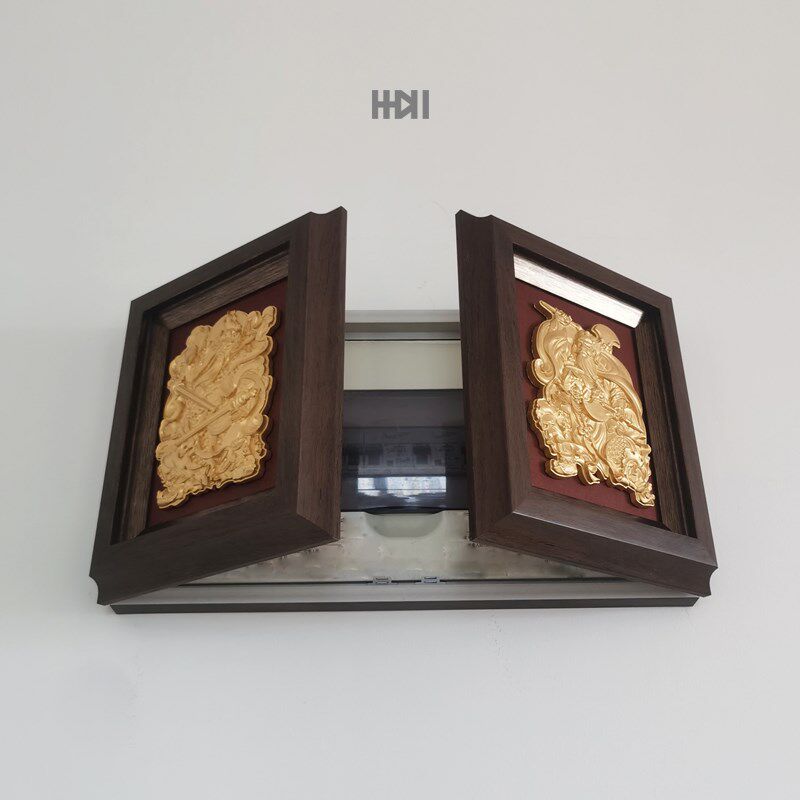 《门神》国风对开门电表箱电表盒遮挡水泥立体浮雕装饰画盖板相框,家居饰品,电表箱装饰画,淘宝优惠券,粉丝福利购,淘宝优惠卷