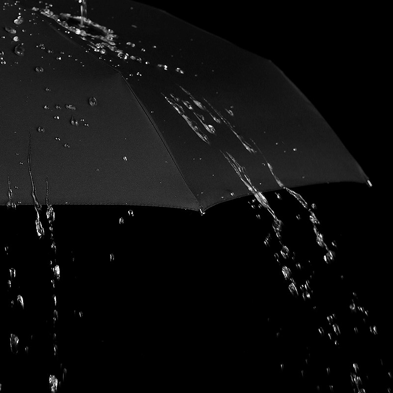 五折超大便携雨伞男女大号双人黑纯色简约折叠手动加固防风防晒伞