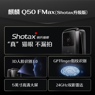 德施曼人脸猫眼大屏智能门锁密码锁麒麟Q50FMax(Shotax升级版)