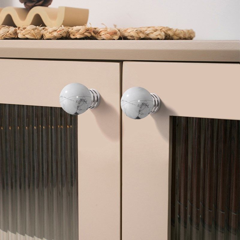 法式轻奢银色黄铜柜门拉手衣橱柜门抽屉家具中古风圆球吊坠小把手,基础建材,小拉手,淘宝优惠券,粉丝福利购,淘宝优惠卷