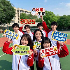 中高考加油励志手举牌金榜题名学校氛围装饰拍照道具kt板手持物