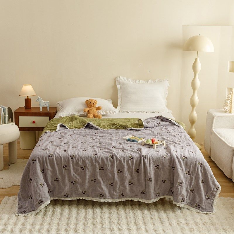 韩式五层纯棉纱布毛巾被全棉双层纱空调被夏凉被夏季薄被子可机洗,床上用品,化纤被,淘宝优惠券,粉丝福利购,淘宝优惠卷