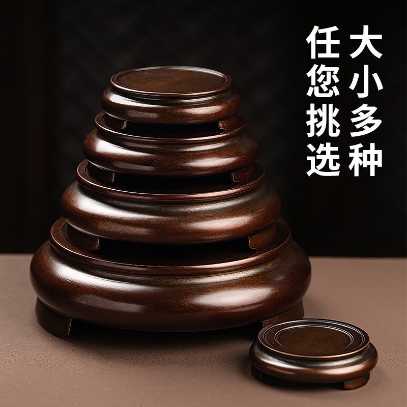 苏工铜底座香炉佛像托盘圆形家用花瓶支架奇石头底盘托架铜摆件,家居饰品,香薰炉,淘宝优惠券,粉丝福利购,淘宝优惠卷