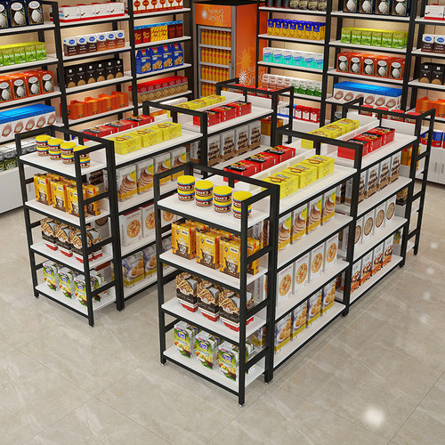 中岛货架置物架多层展示柜多功能零食摆货架超市家具便利店展示架