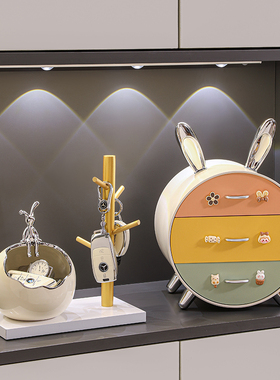 兔子钥匙收纳玄关摆件入户进门置物架客厅乔迁新居礼物家居装饰品