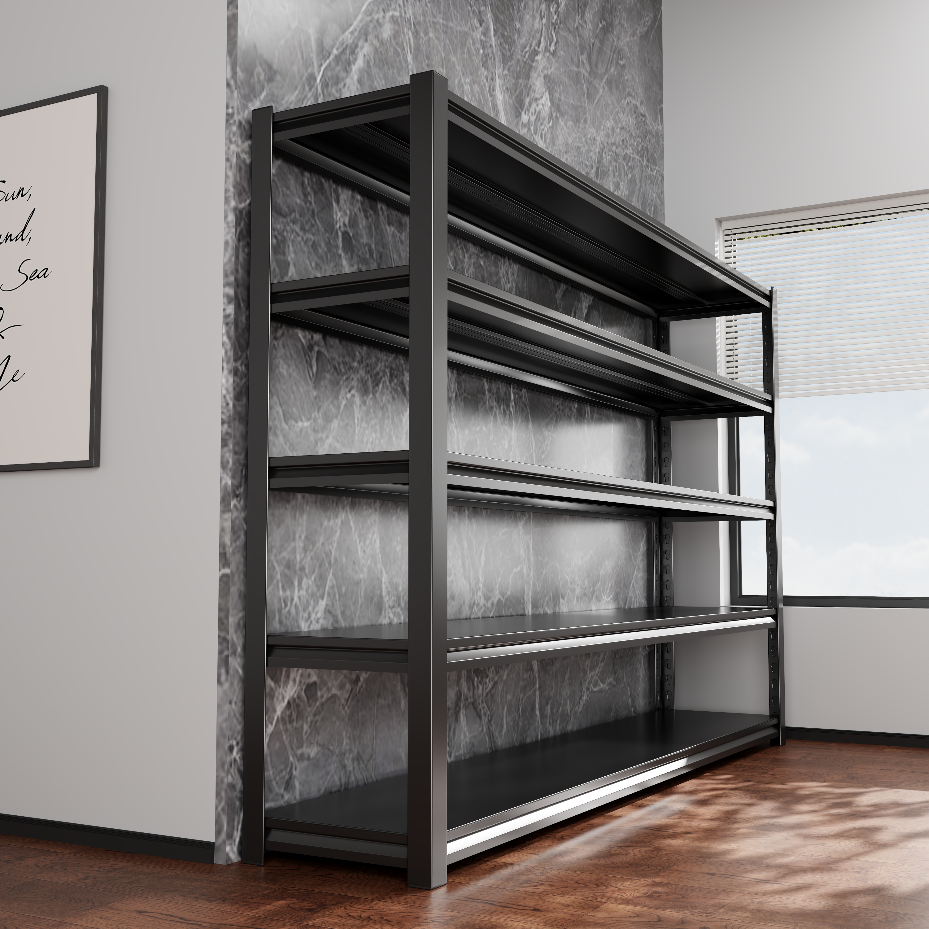 家用钢制多层储物架快递杂物