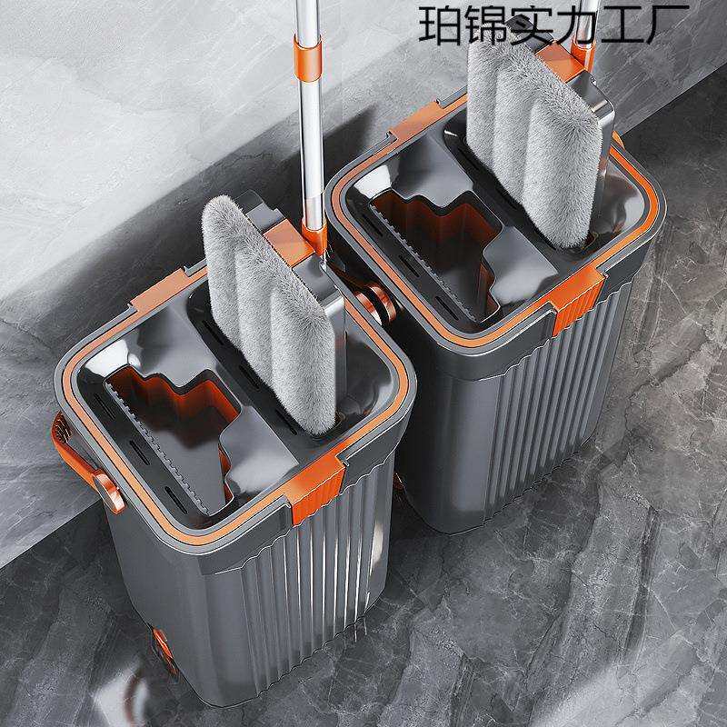 刮刮拖把桶乐干湿两用免手洗平板拖把家用懒人拖地墩布神器一拖净